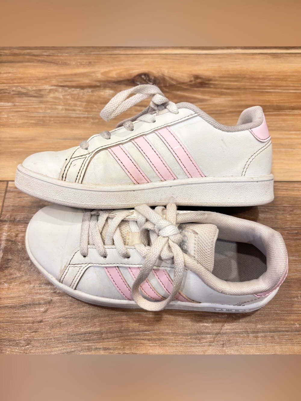 Girls 13 Adidas Sneaker Pink and White